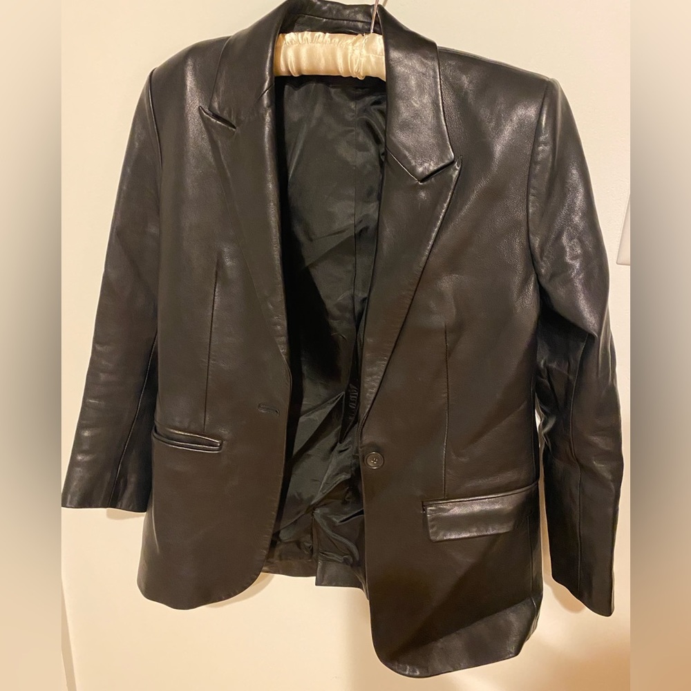 The Kooples Leather Blazer